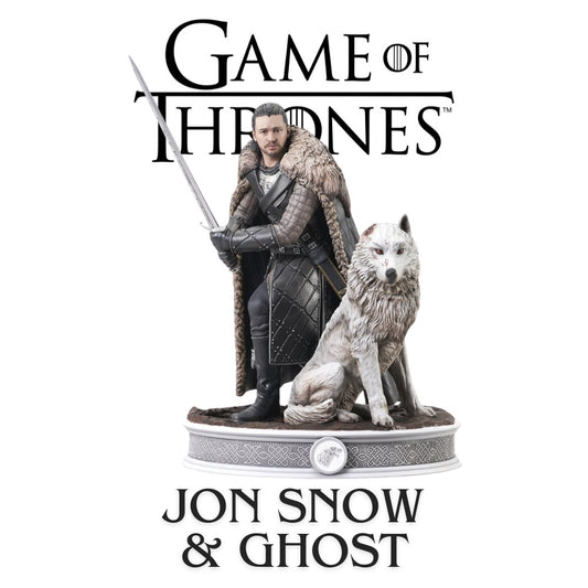 Game of Thrones Gallery Jon Snow Statue (with Ghost!)