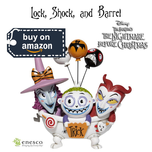 Disney The World of Miss Mindy Nightmare Before Christmas Lock Shock and Barrel Statue