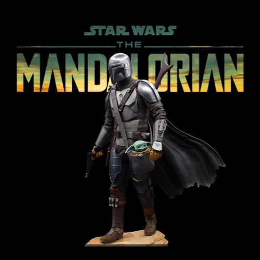 Star Wars Mandalorian with Child Premier Collection Statue