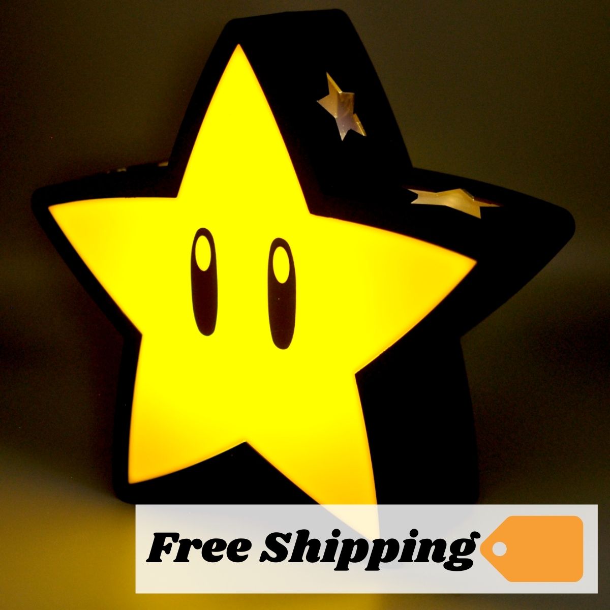 Super Mario Super Star Projection Light Lamp