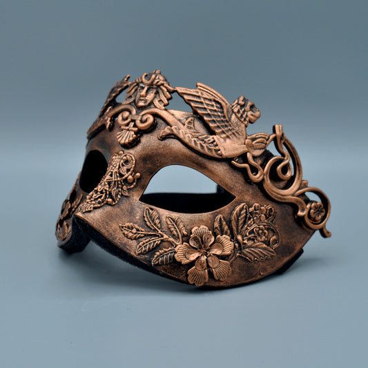 STEAMPUNK - VENETIAN ROYAL MASQUERADE BALL MASK - COPPER