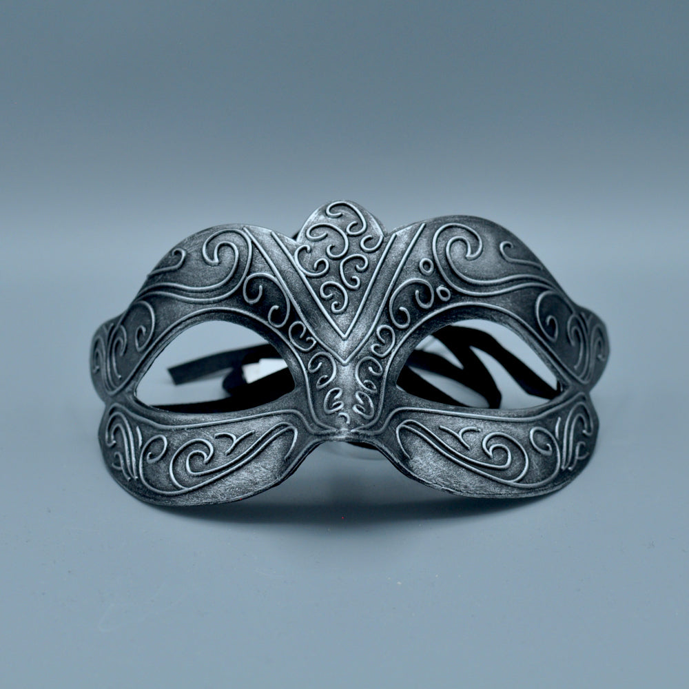 VENETIAN METALLIC MASQUERADE BALL MASK - SILVER