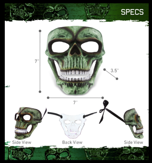 Green Skull Unisex Mask