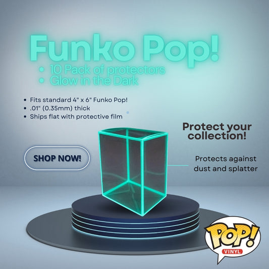 10-Pack Collapsible Glow-in-The-Dark Protector Box Standard Funko Pop! - Entertainment Earth