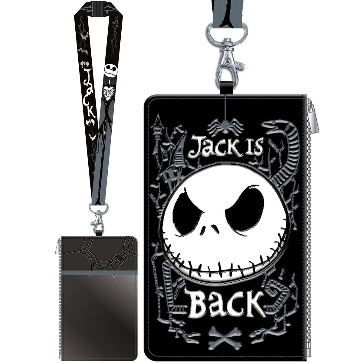 Jack Skellington Passport Wallet Holder & Lanyard - Nightmare before Christmas Lanyard