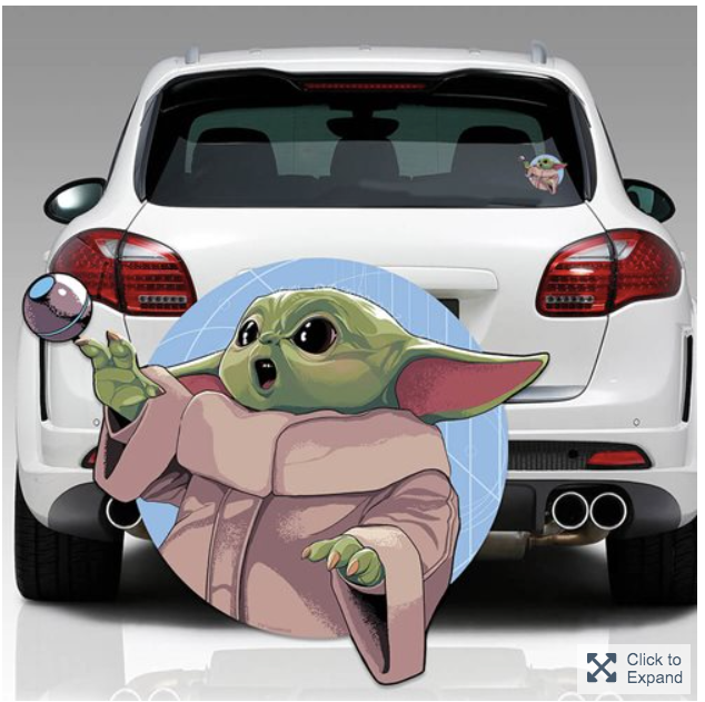 Grogu's Prized Possession Window Decal - Star Wars The Mandalorian